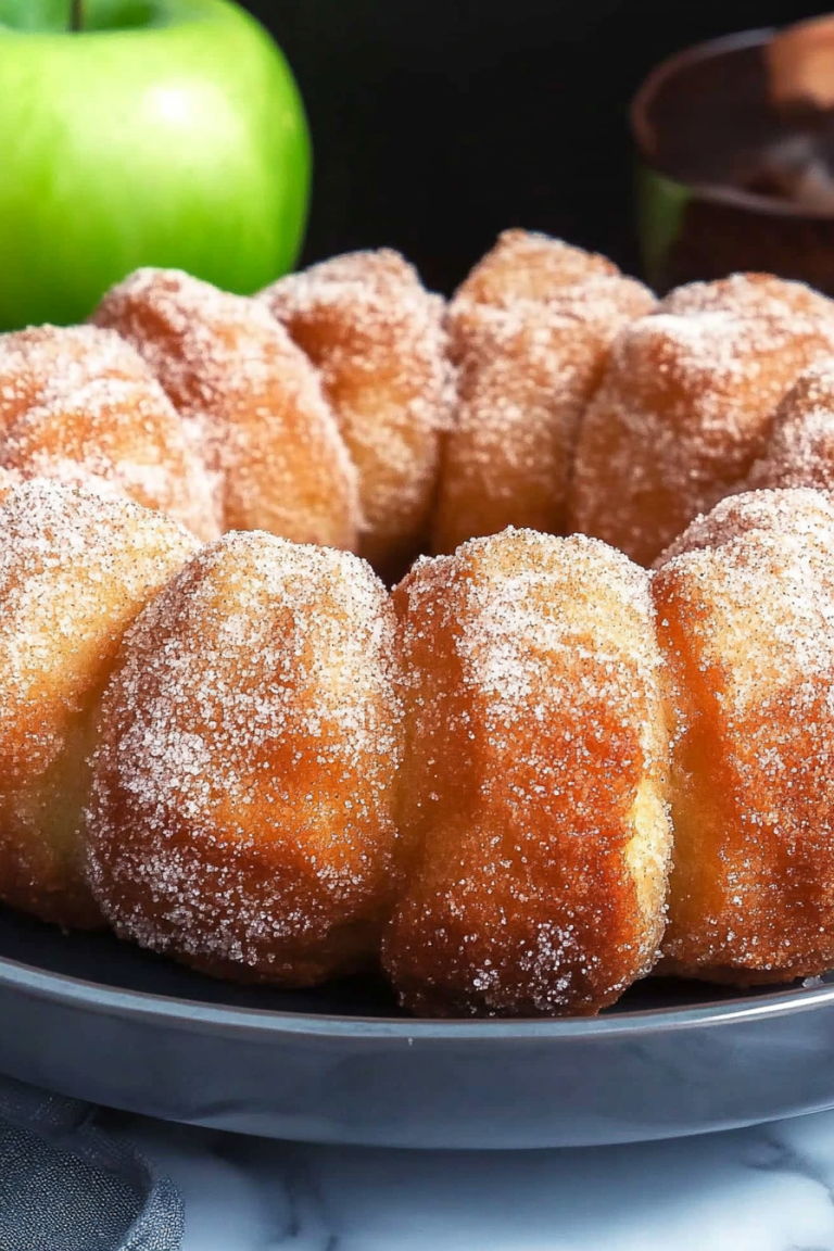 Apple doughnut cake