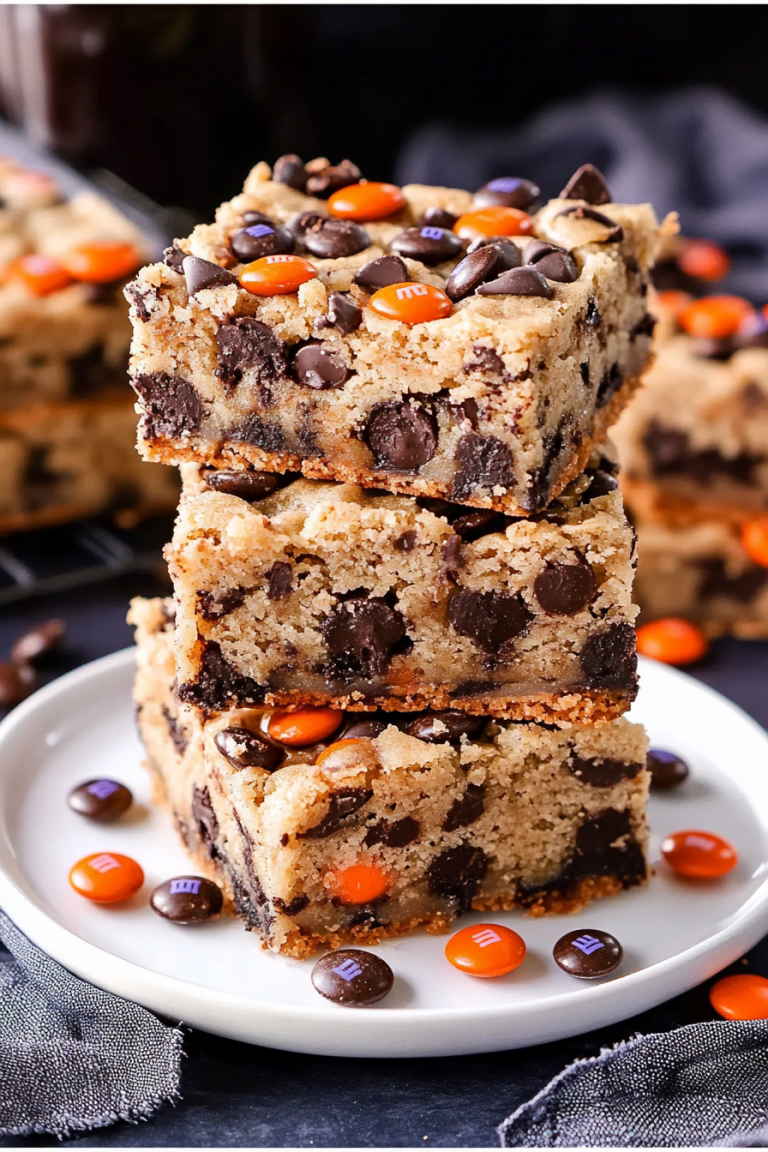 M&M cookie bars