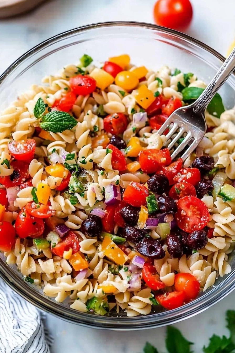 Mediterranean pasta salad