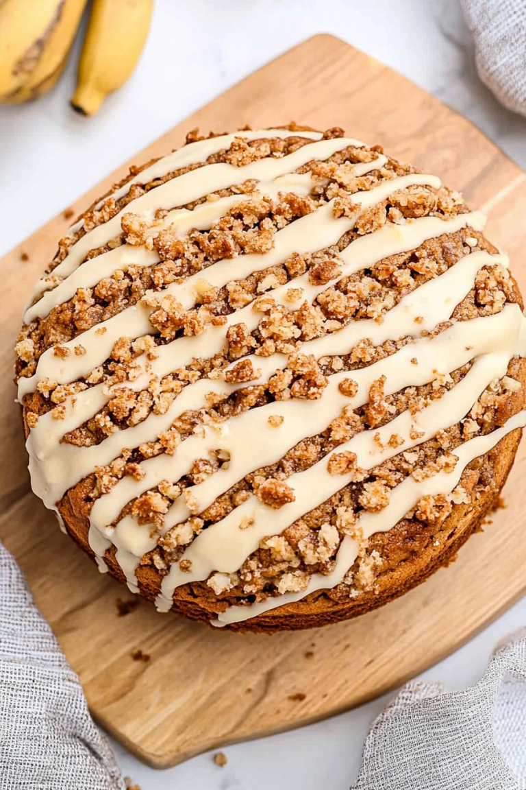 banana streusel cake
