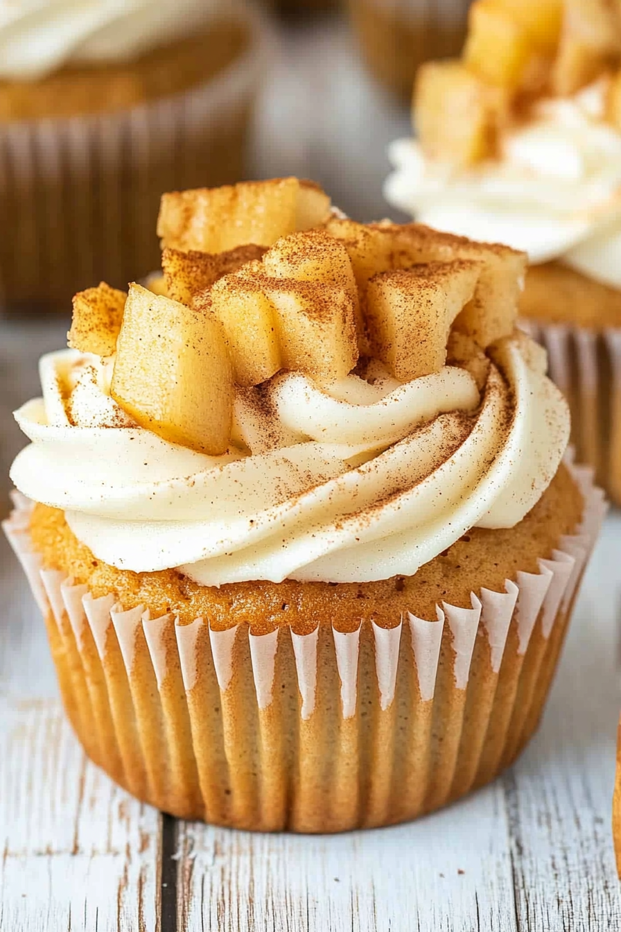 caramel apple cupcakes