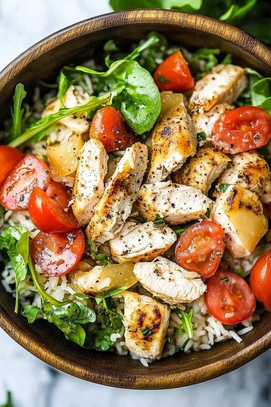 chicken brown rice bowl