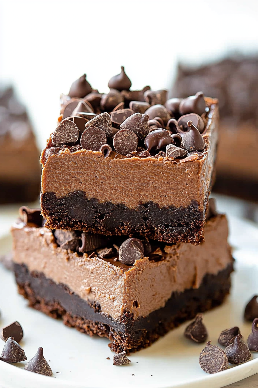 chocolate cheesecake bars