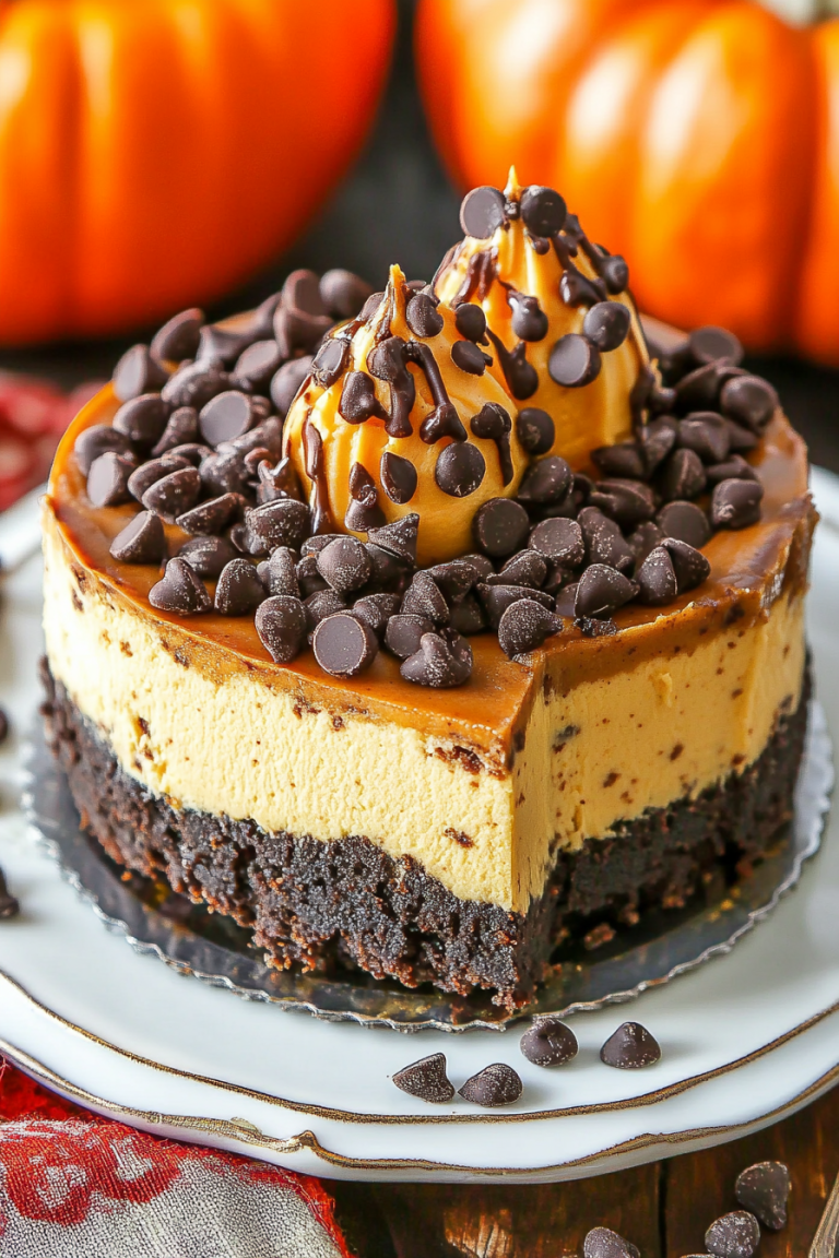 chocolate chip pumpkin cheesecake