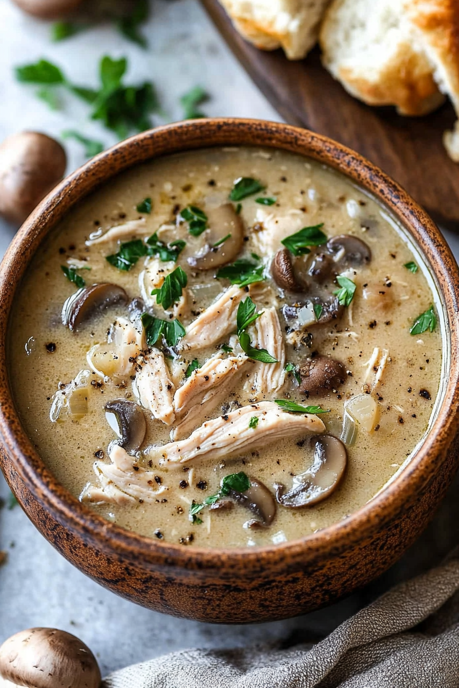 creamy chicken mushroom soup