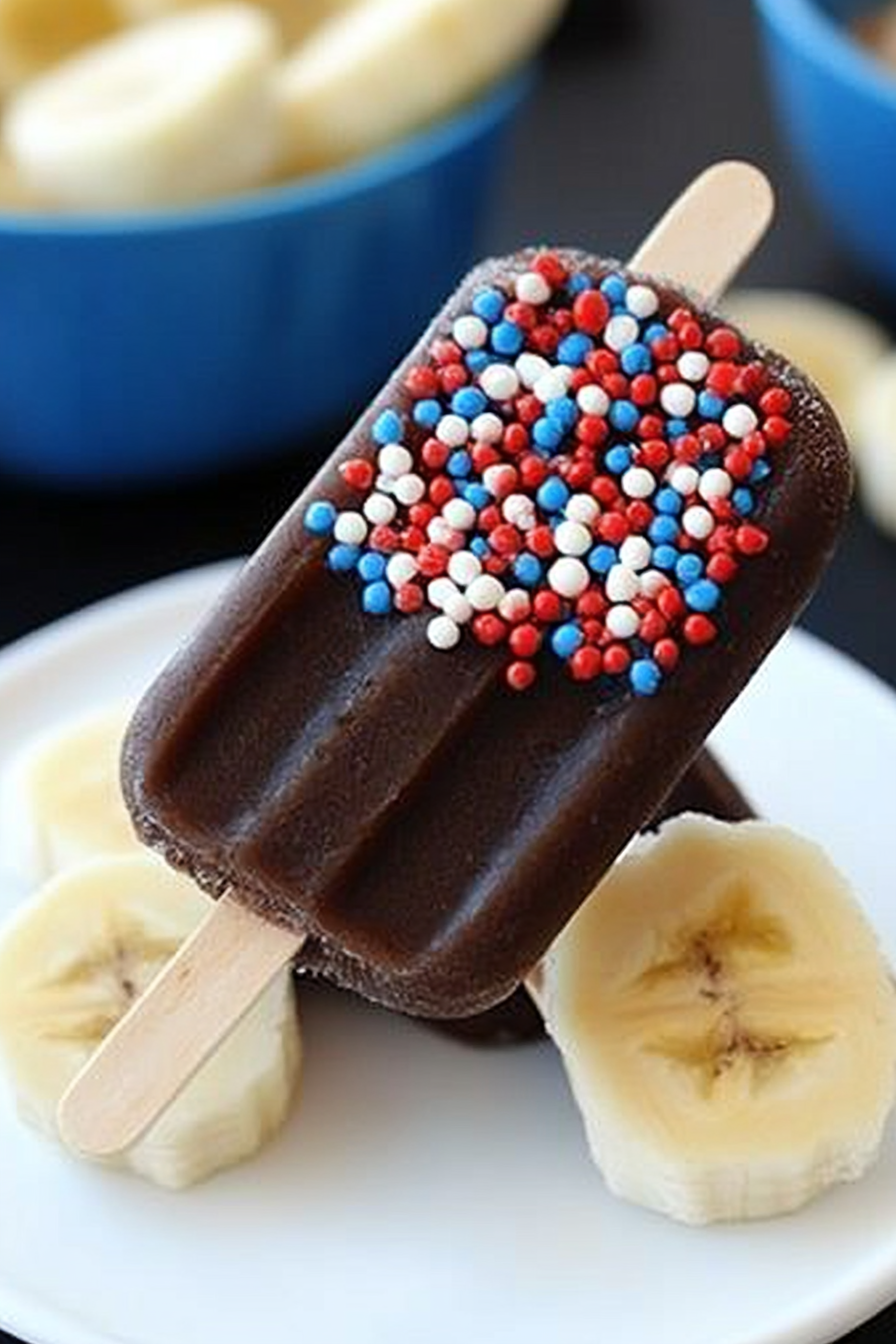 frozen banana popsicles