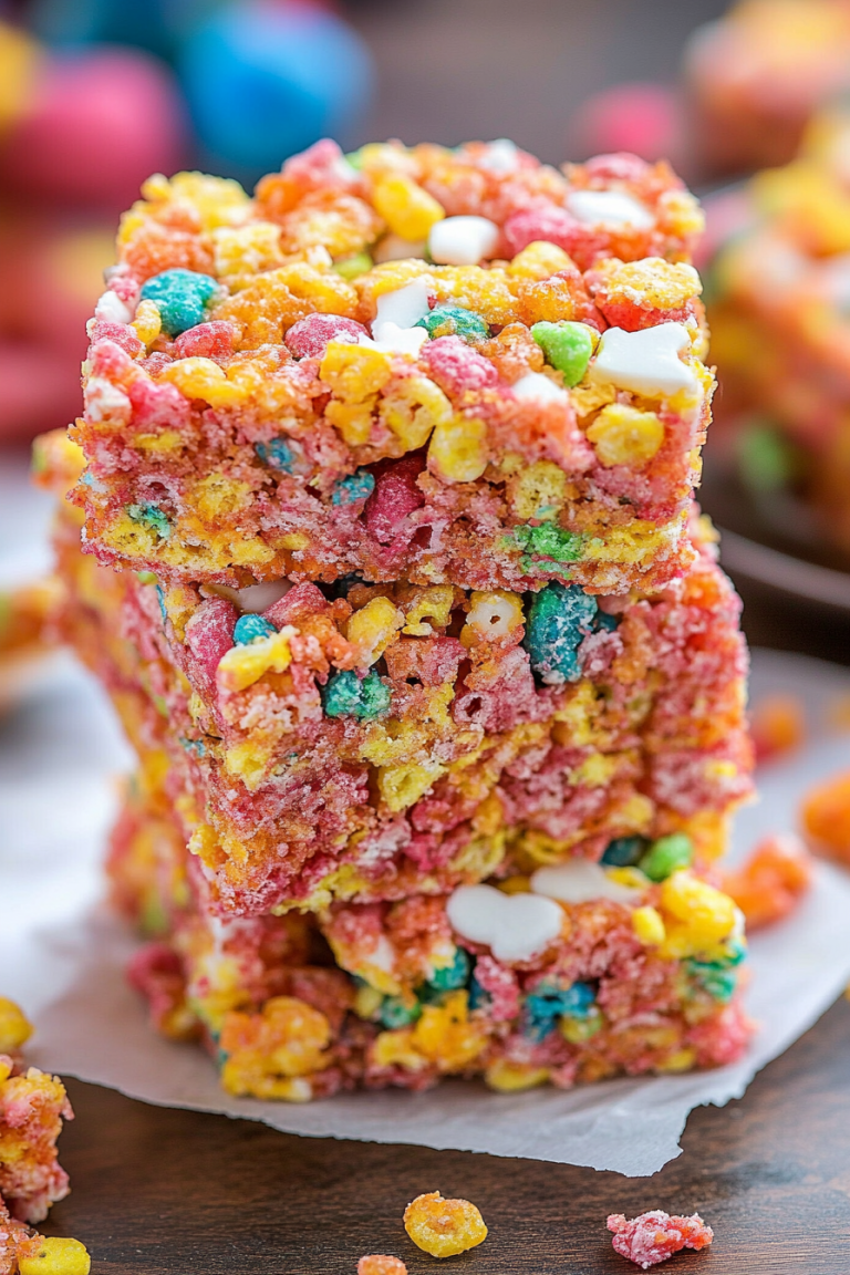 fruity cereal krispie treats