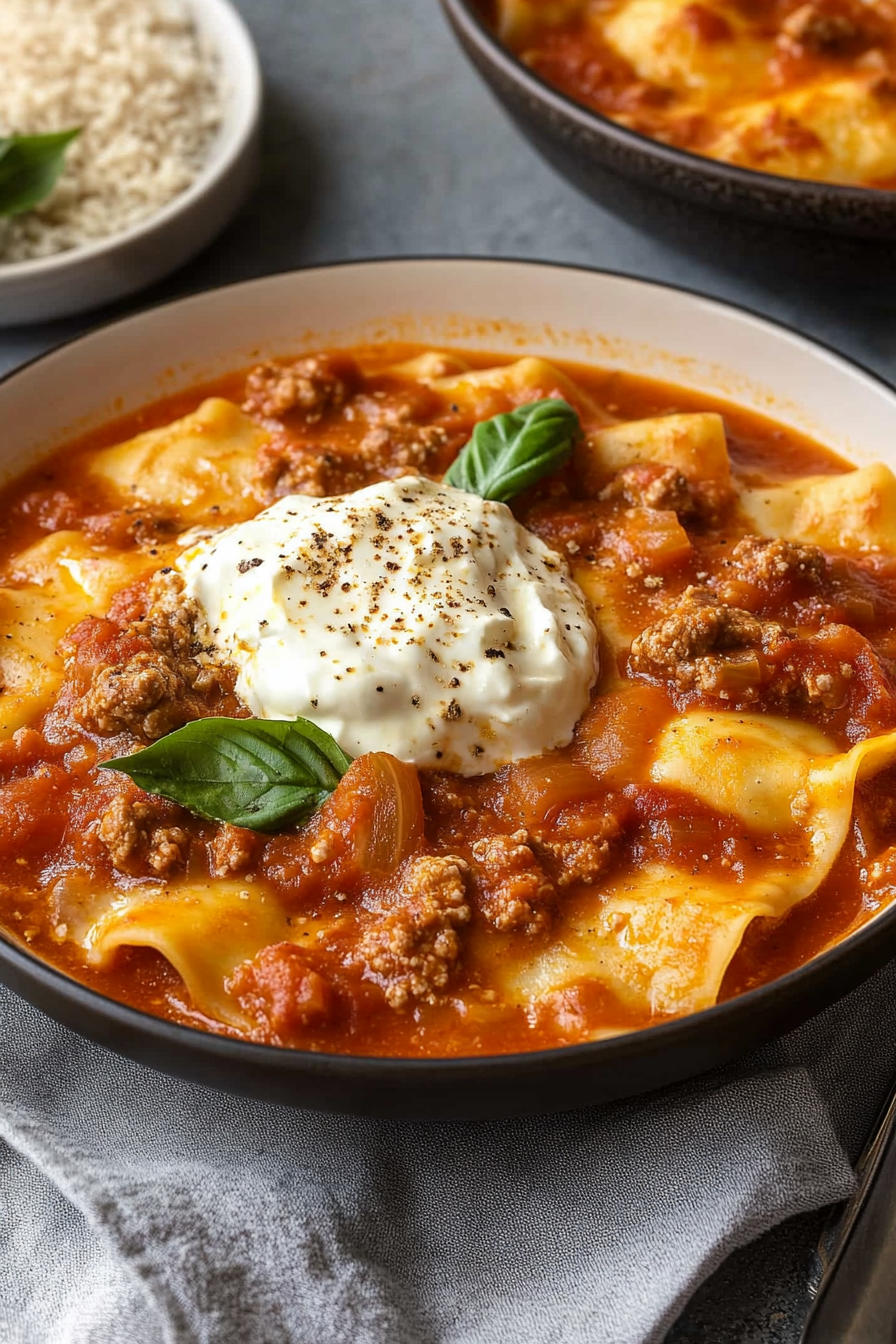 one pot lasagna soup