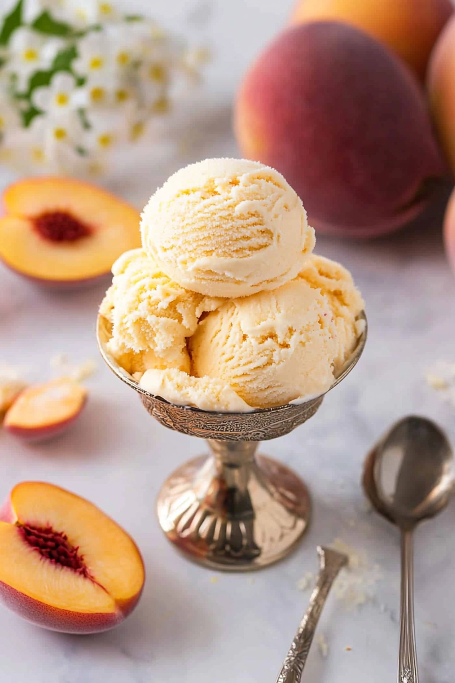 peach ice cream