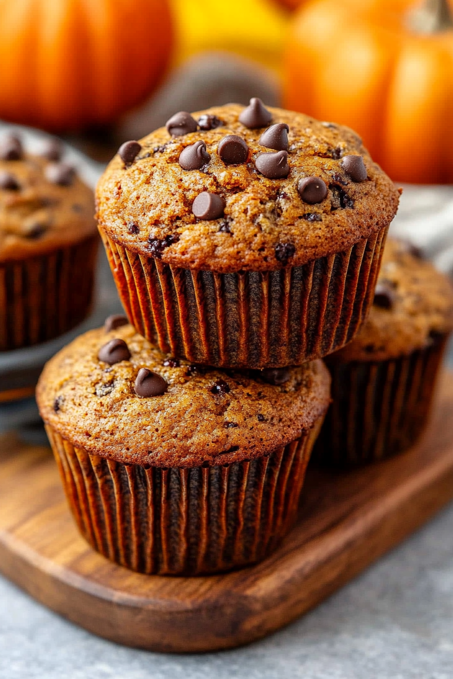 pumpkin chocolate chip muffins