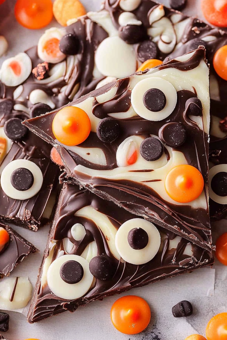 Halloween candy bark