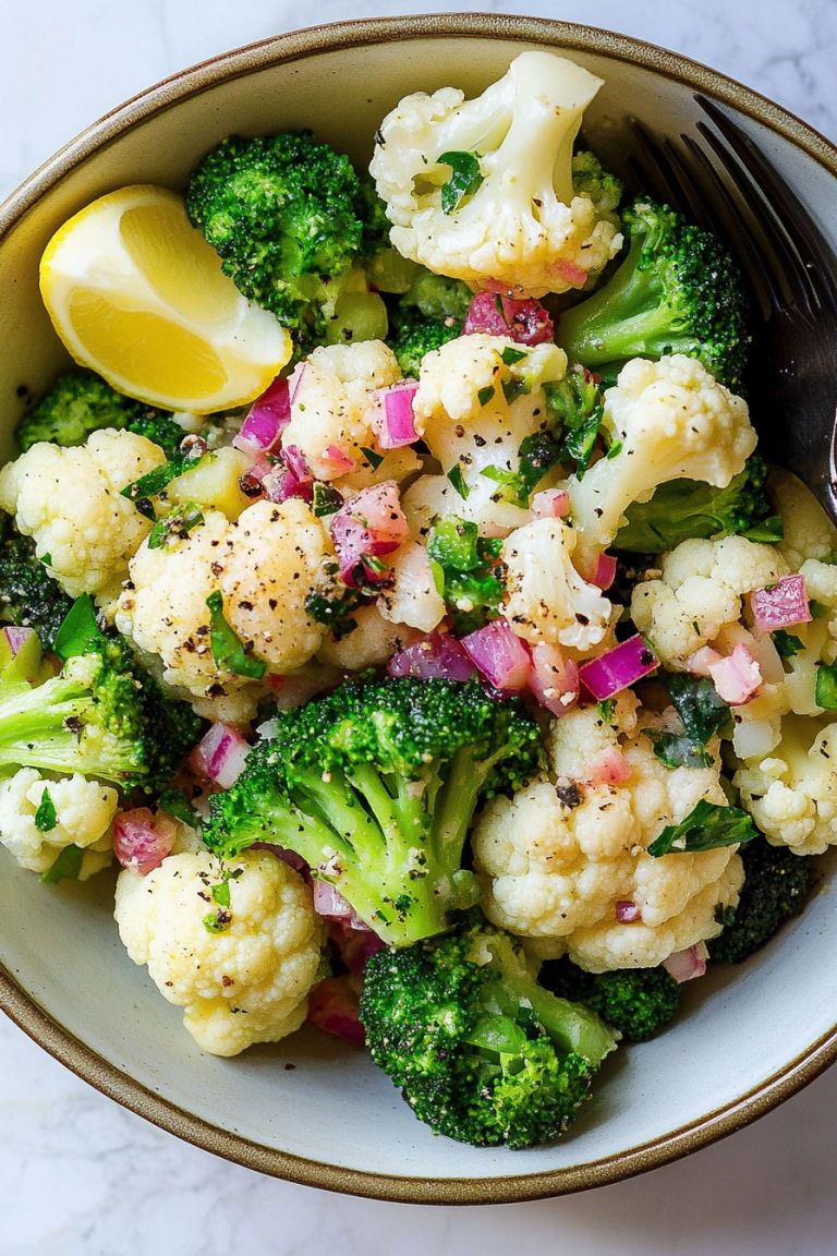Broccoli Cauliflower Salad
