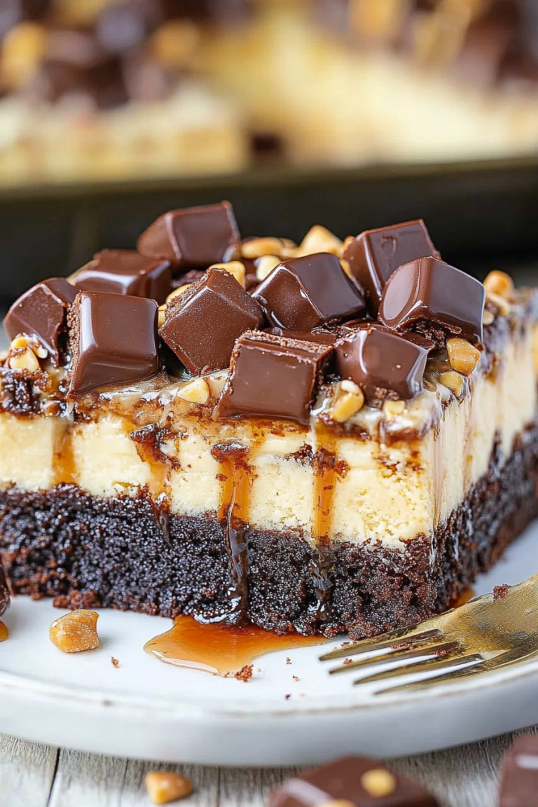 Snickers Poke Cake