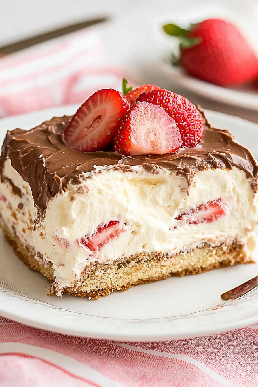 Strawberry Eclair Cake