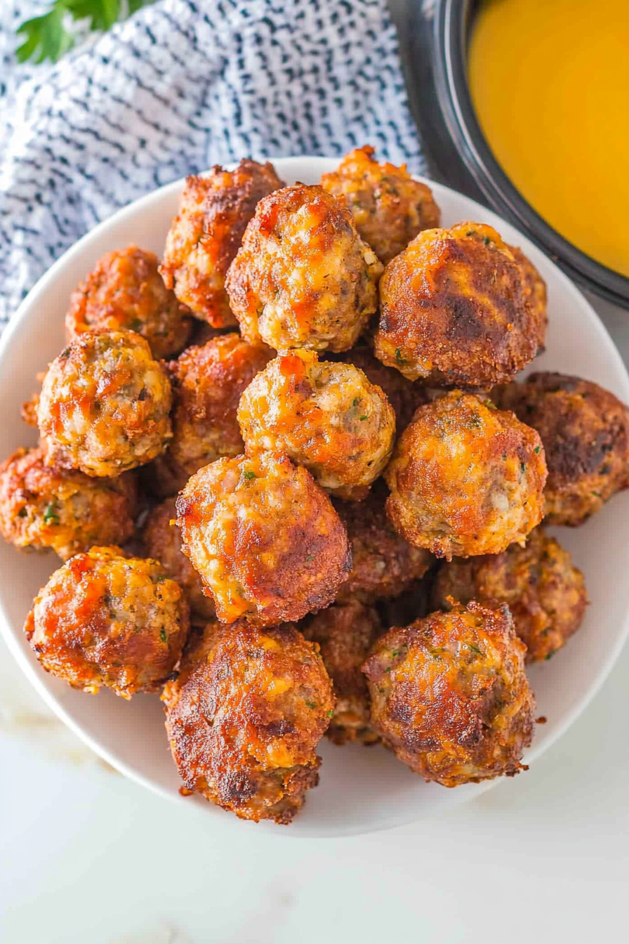air fryer sausage balls