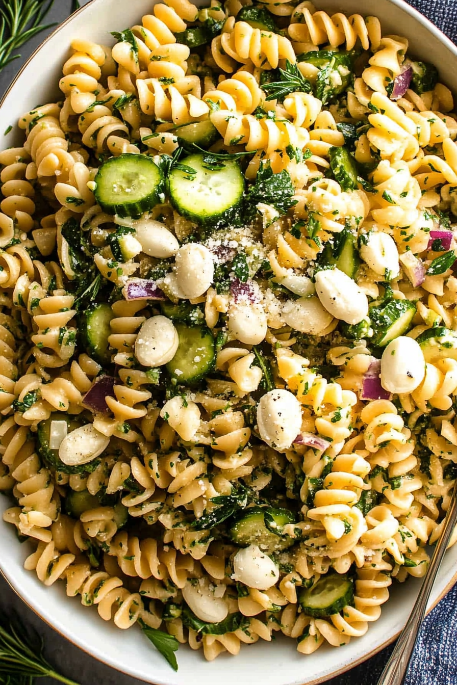 garlic lemon pasta salad