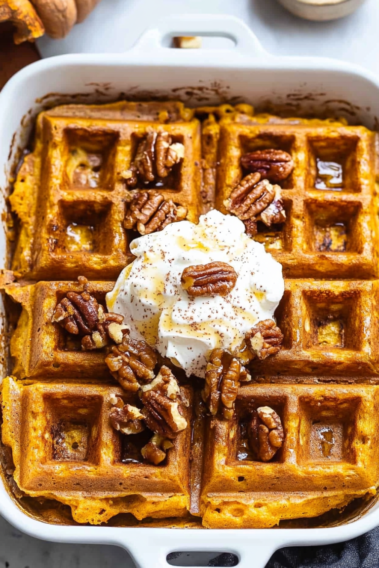 pumpkin waffle casserole
