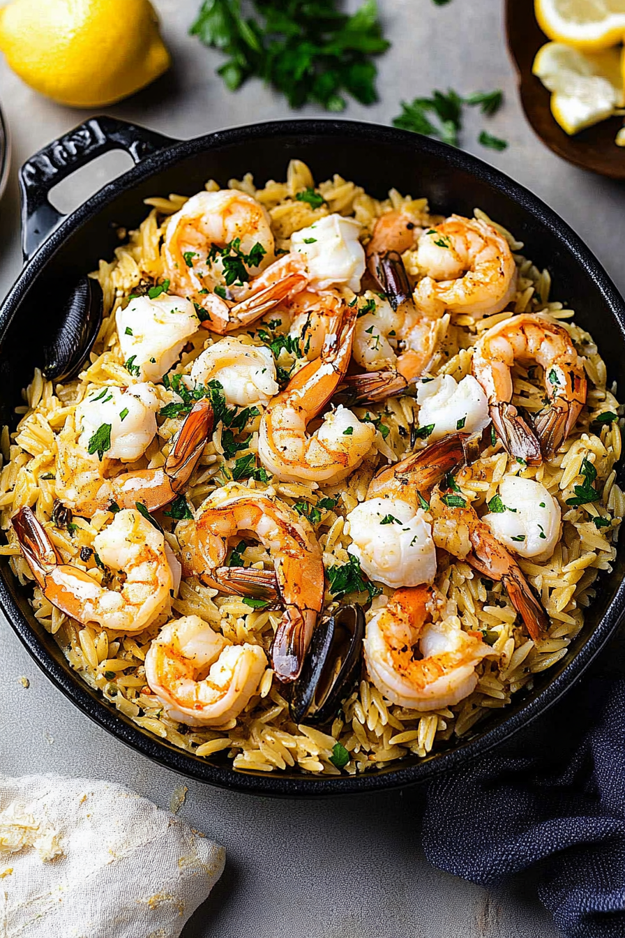 shrimp orzo