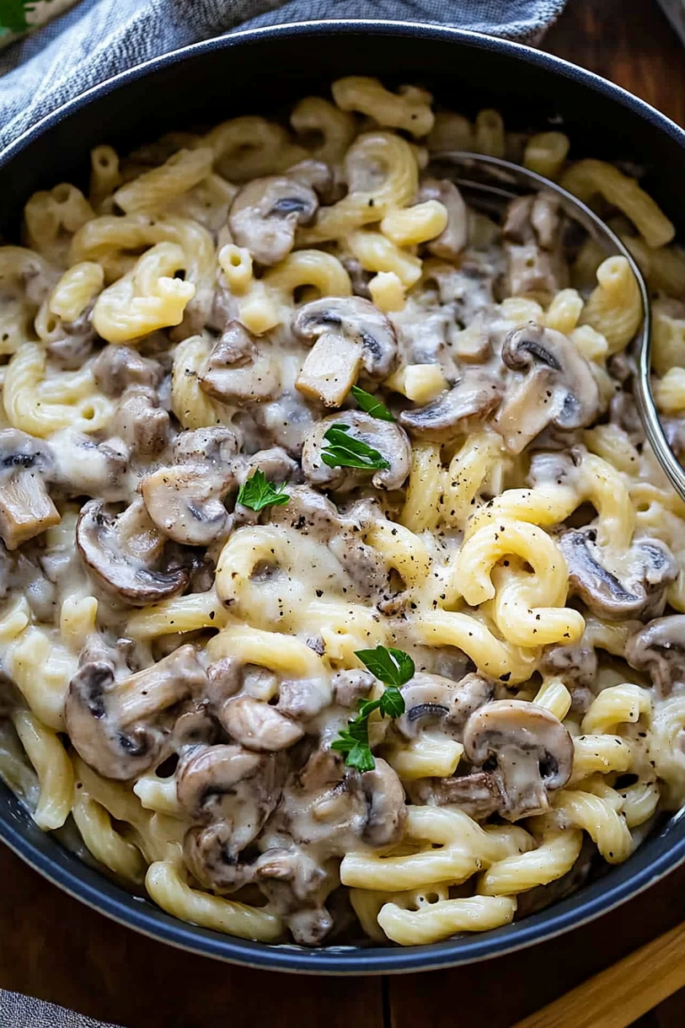 mushroom swiss pasta