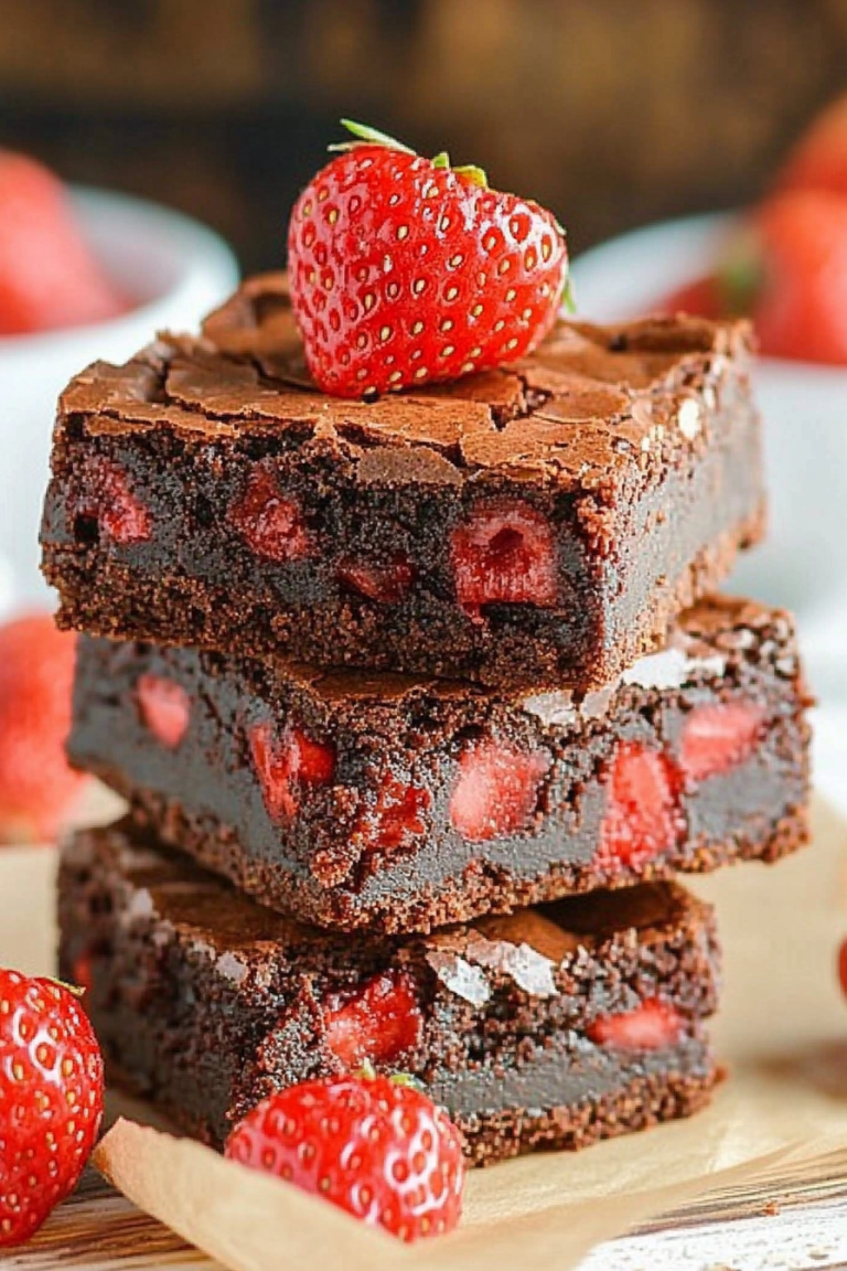 strawberry brownies