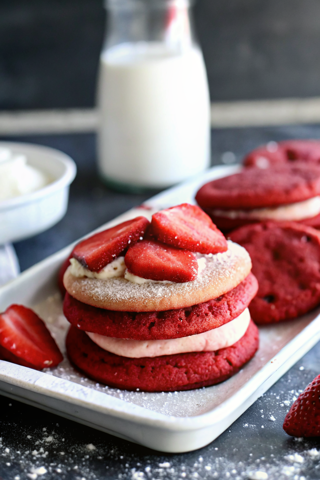 Red Velvet Sugar Cookies