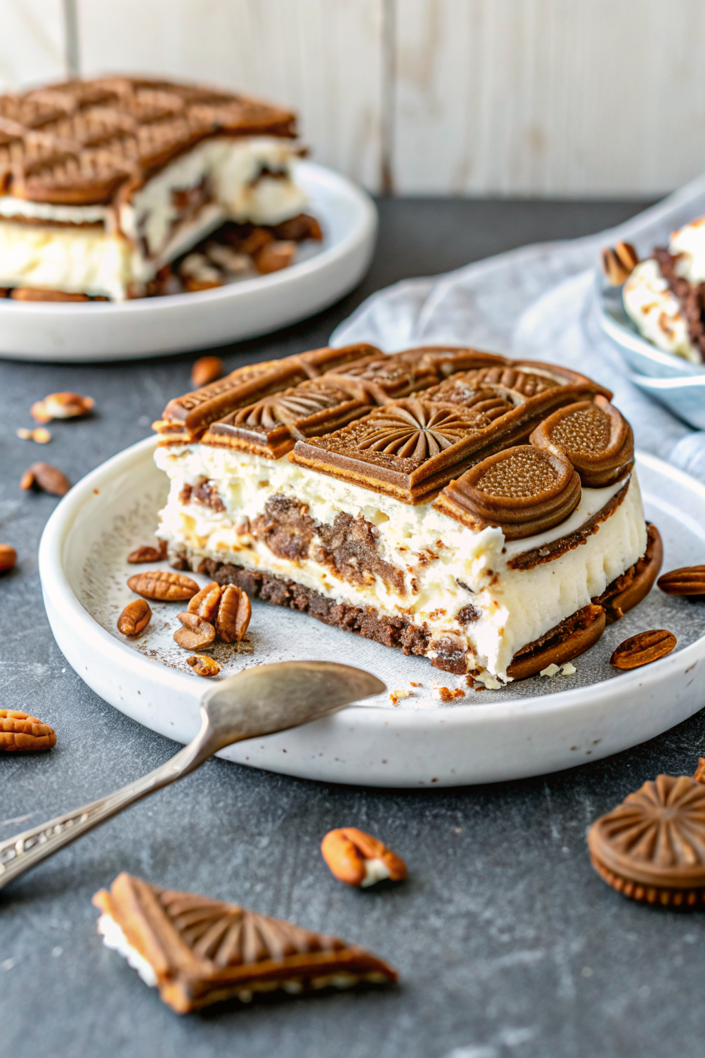 Turtle Ice Cream Sandwich Cake